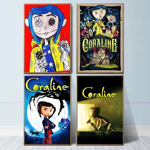 Classic Anime Movie Coraline Poster And Print Cartoon Canvas Painting Modern Wall Art Pictures Decoration Living Room Home Decor