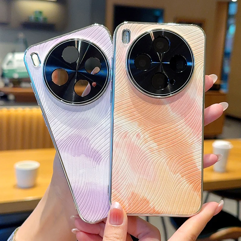 

Для Vivo X300 Pro X200 Pro Ultra S30 Pro Mini чехол Роскошный модный чехол из искусственной кожи с акварельным двухцветным защитным чехлом