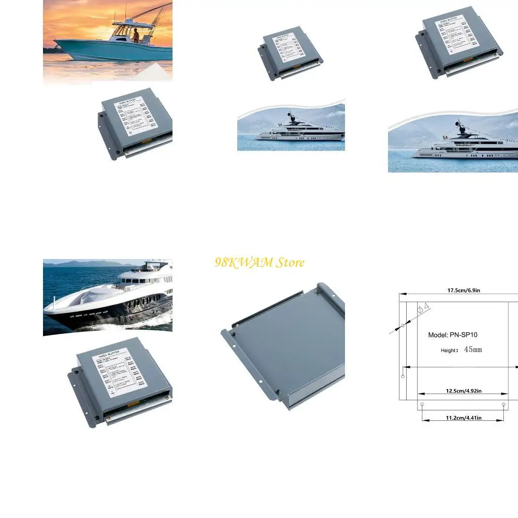 NMEA 0183 Buffer 1 Input 10 Output RS232 RS422 Marine Splitter for Navigation 68UF