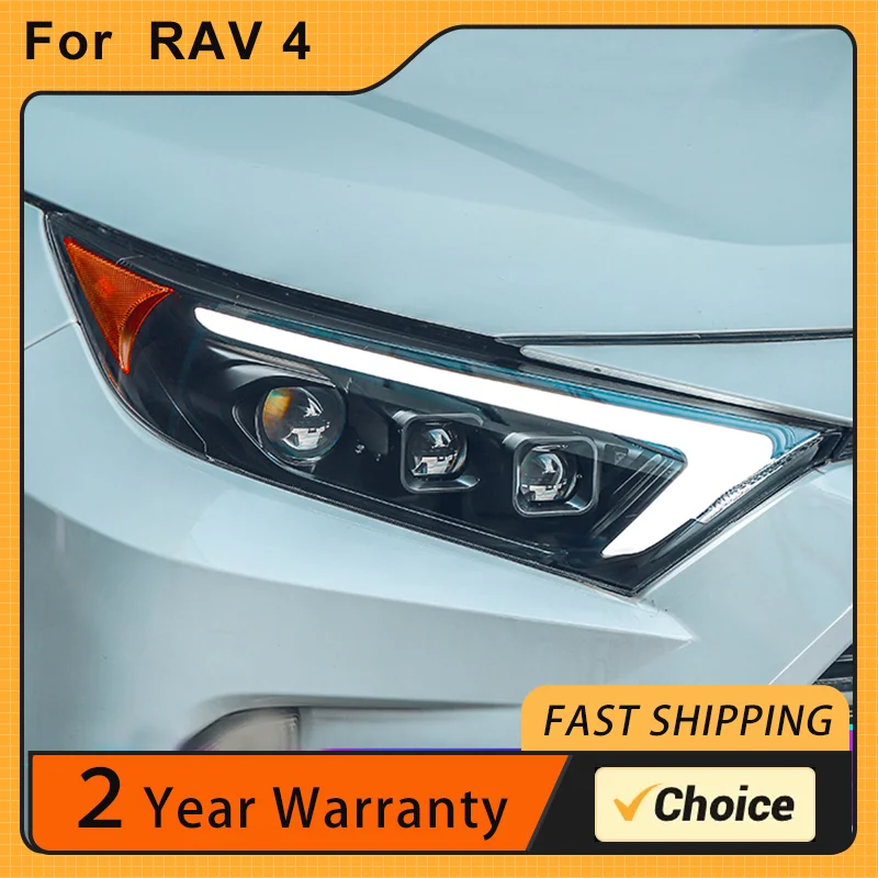 Car Lights for RAV4 RAV 4 2019-2023 LED Auto Headlights Assembly Upgrade Dynamic Signal Lamp Projector Lens Tool Accessories