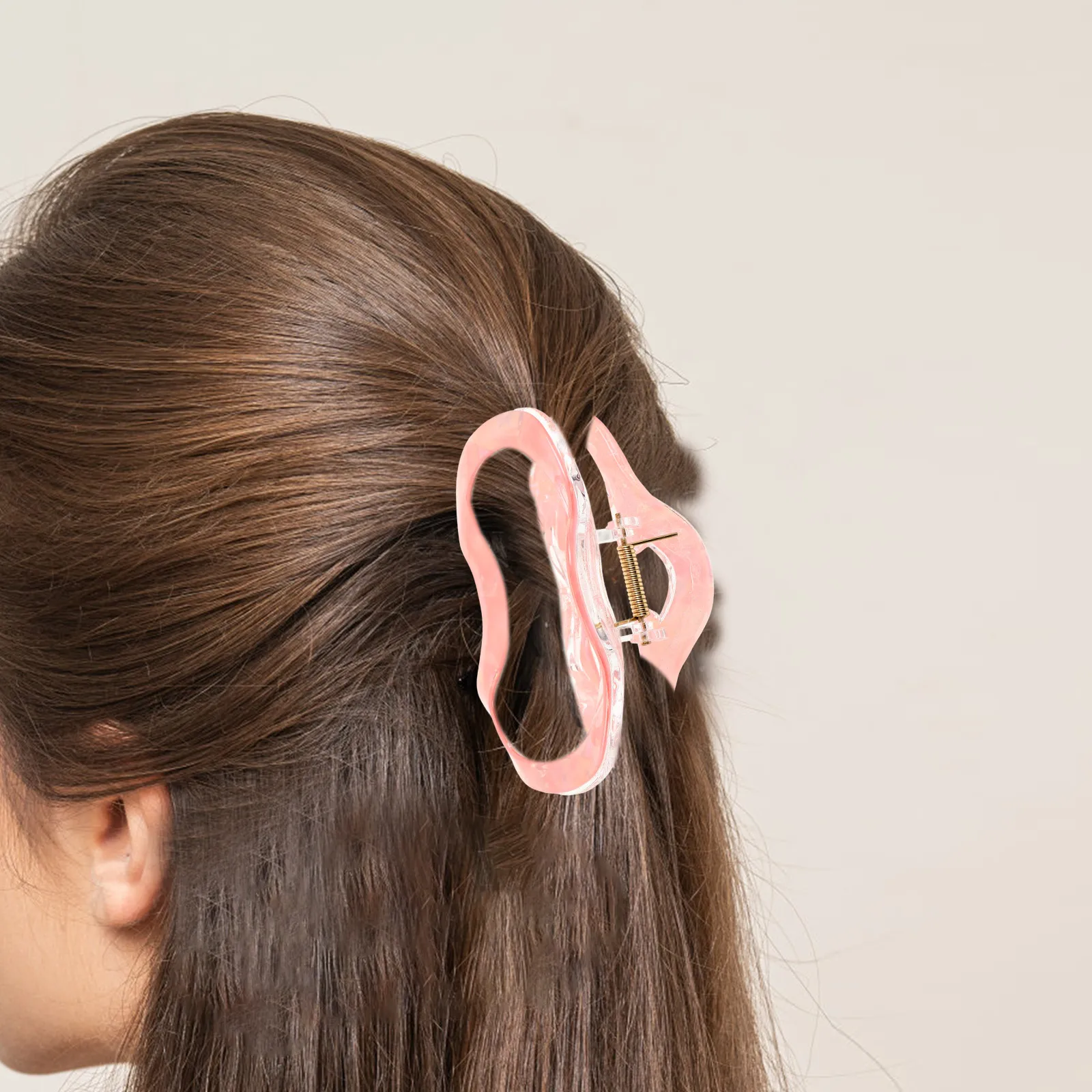 

Large Cloud Claw Clips Shark Irregular Hair Clips Clamps Stylish Lightweight Comfortable Unique Hold Secure Party Wedding Daily