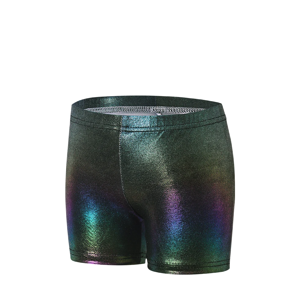 Trykoty gimnastyczne dla dziewczynek, błyszczące body baletowe, trykoty z krótkimi spodenkami, odzież sportowa, body do akrobatyki.