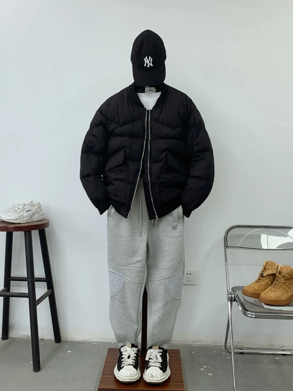 

Cleanfit American Sle Fce Lined Thiened Cotton Jaet Men's Autumn Winter Faion Brand Baseball Sle Warm Heavyweigh...