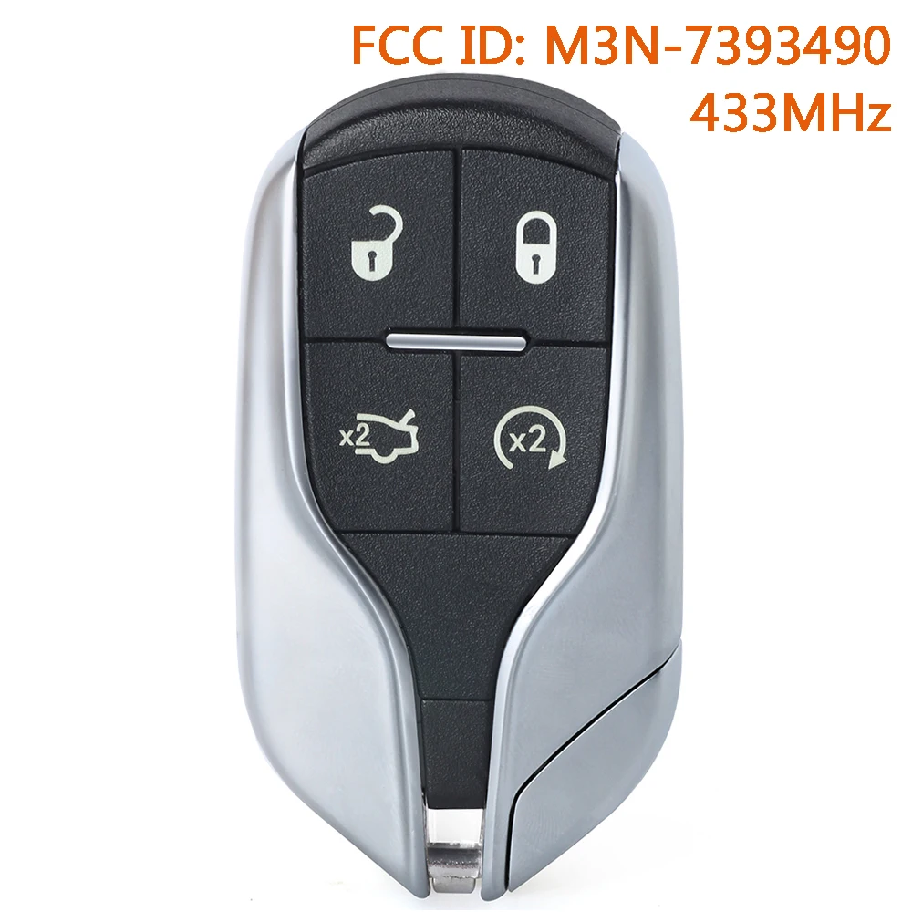

DIYKEY M3N-7393490 Smart Remote Key Fob for Maserati Ghibli Quattroporte Levante 2014 2015 2016 2017 2018 2019 2020 433MHz