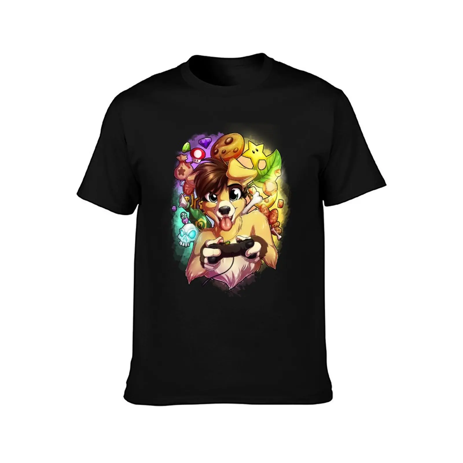 Gamer Lupi T-Shirt anime stuff animal prinfor boys custom t shirt Short sleeve tee black t-shirts for men