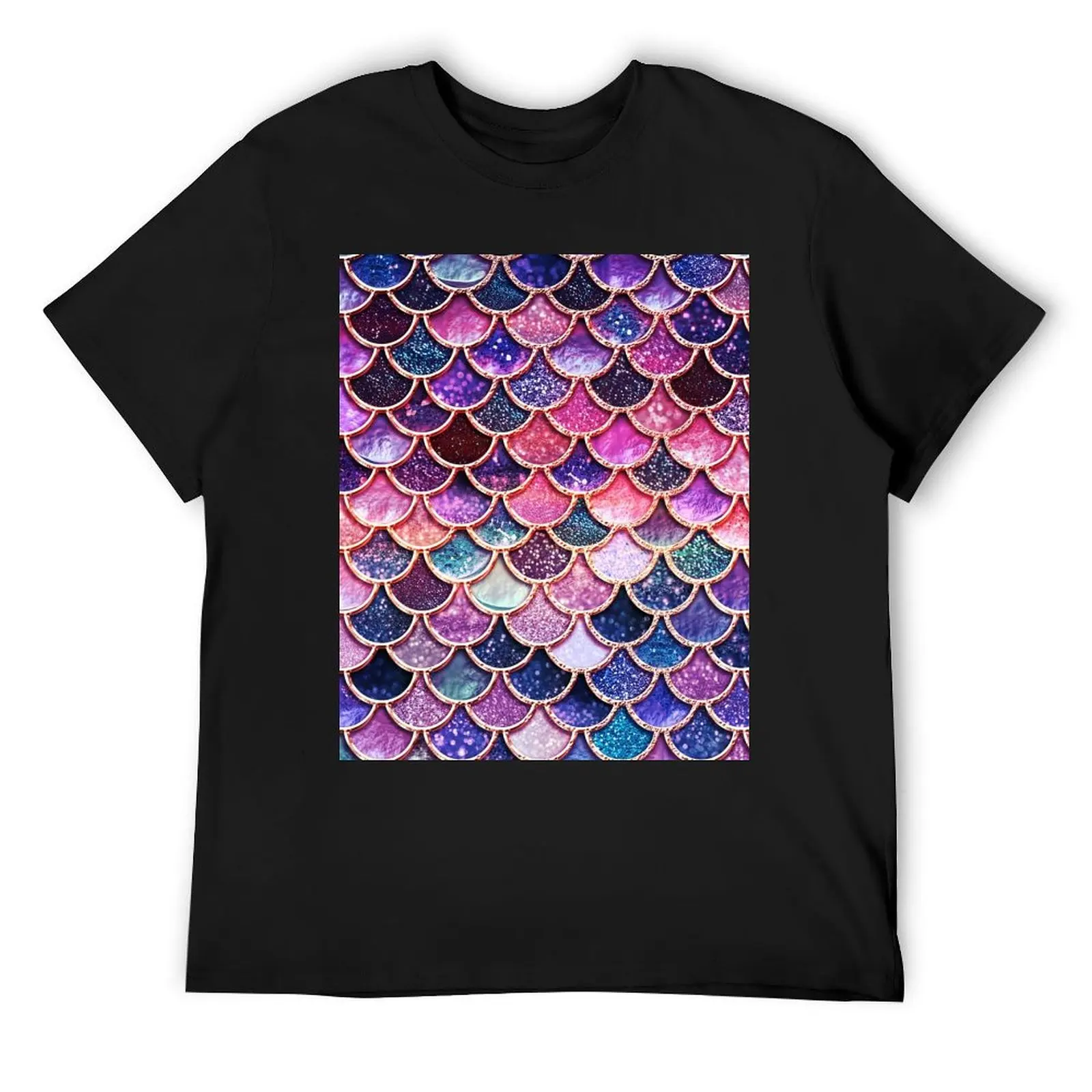 Pink Sparkle Faux Glitter Mermaid Scales T-Shirt boys whites designer shirts anime t shirts tees t shirts for men graphic