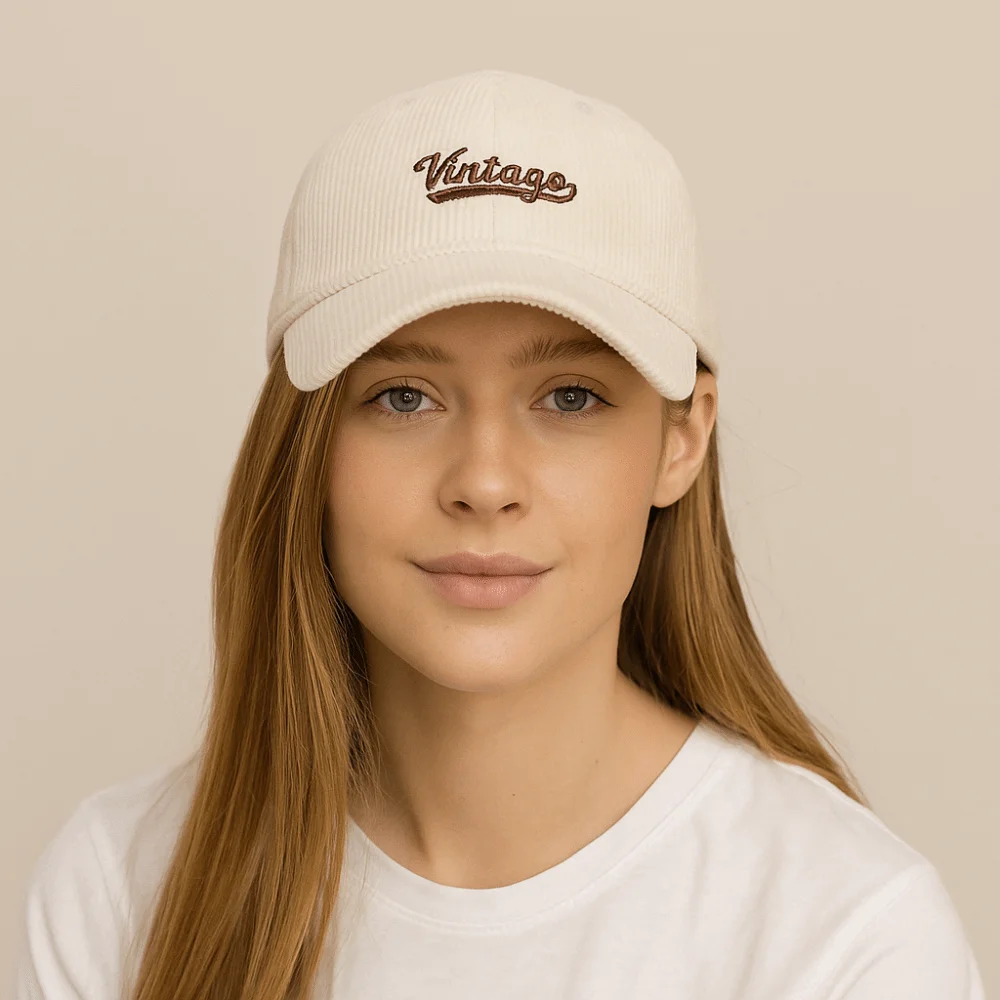 

Casual Vintage Letter Embroidery Cap Korean Corduroy Men Women Baseball Cap Solid Color Versatile Snapback Hat Outdoor