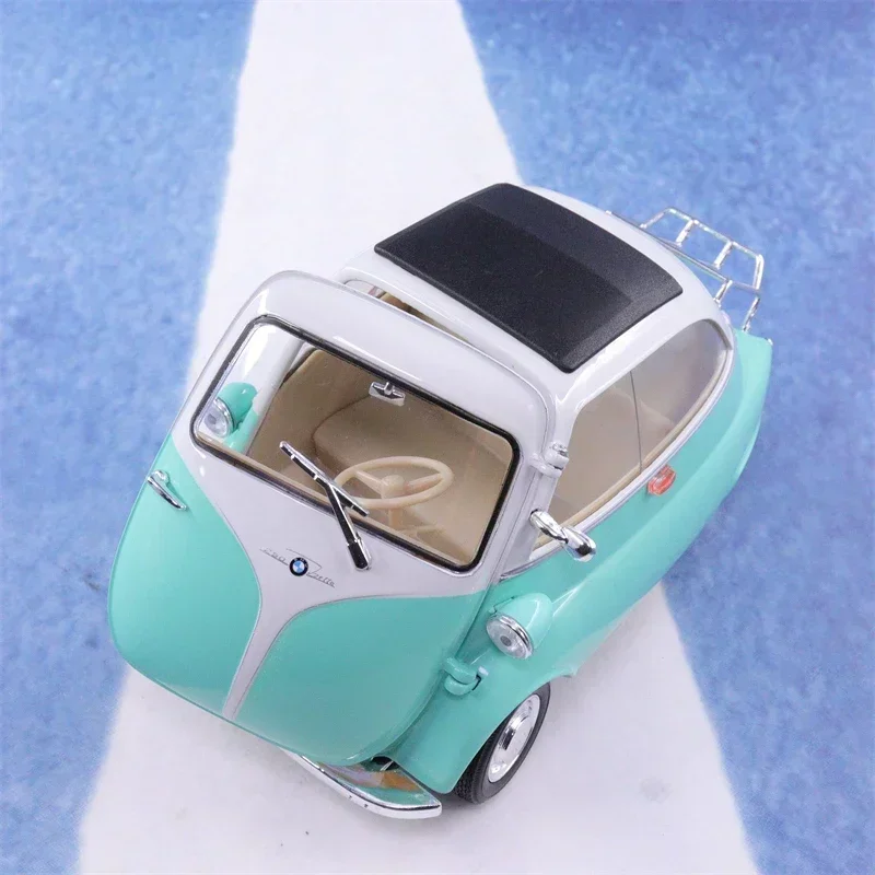 WELLY 1:18 BMW Isetta 6 estilos Diecast Model Car Classic Car Metal Alloy Toy Car para niños Gift Collection Decoration B1