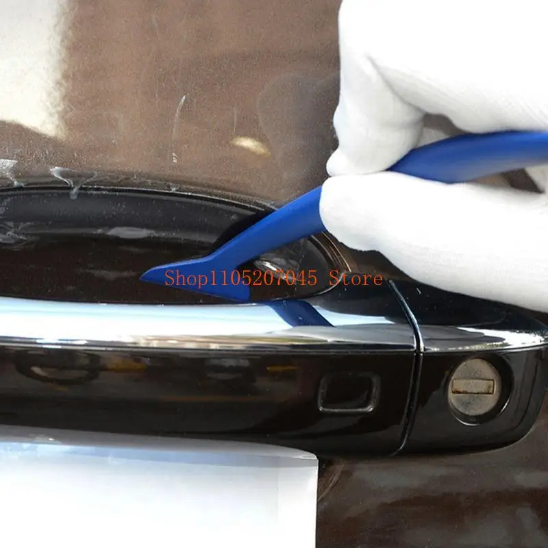 37cd 5Pcs Car Vinyl Tint Film Wrapping Felt Squeegee Cutter Installing Tool Kit Auto Sticker Felt Squeegee Scraper Snitty