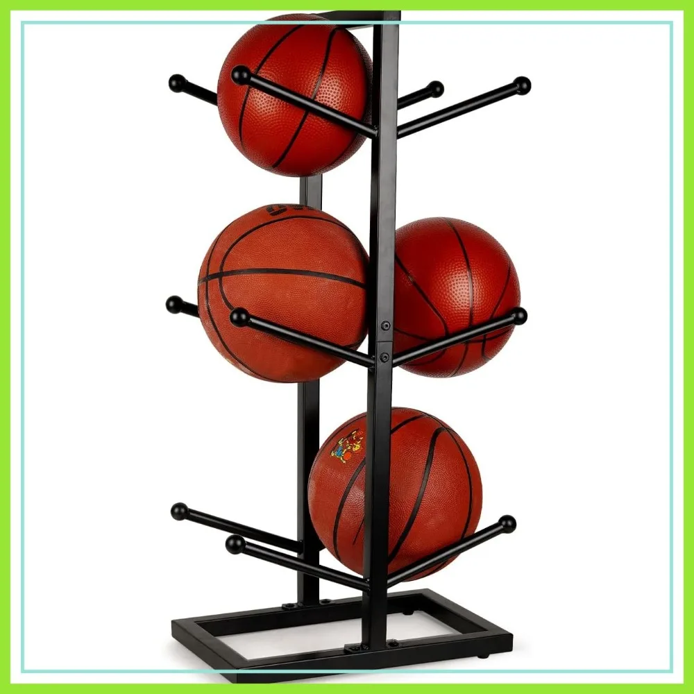 

Basketball Organizer Metal Ball Storage Rack Sports Storage Indoor Outdoor