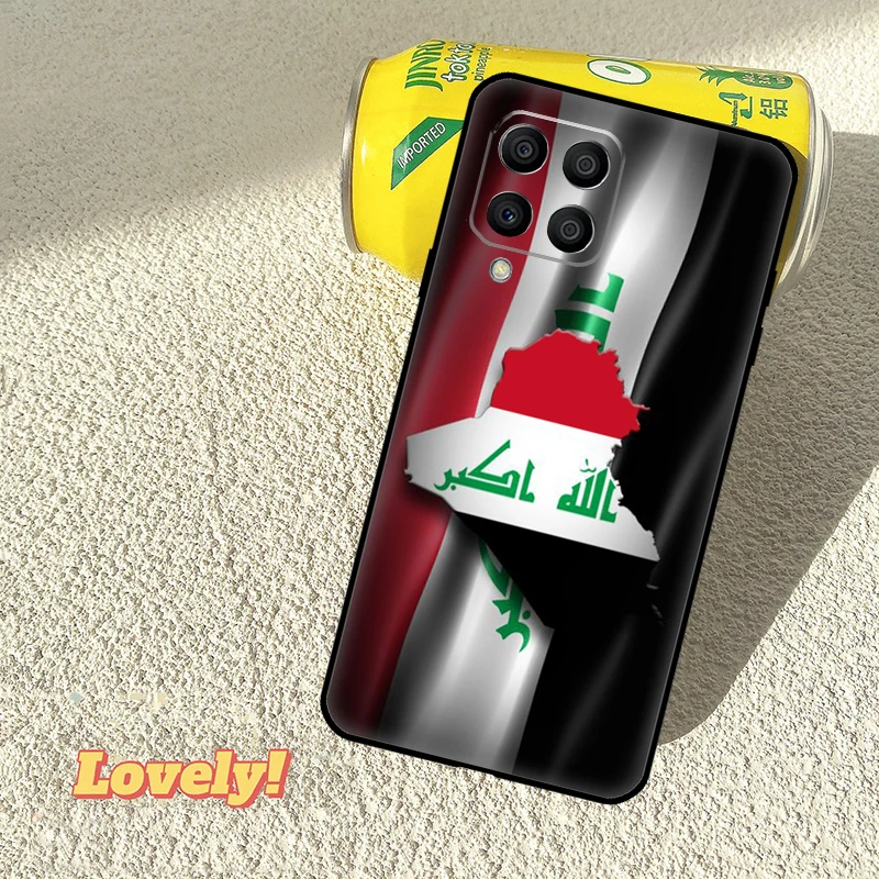 العراق العلم القضية لسامسونج غالاكسي M53 M16 M11 M21 M31 M35 M12 M13 M14 M15 M36 M56 M32 M52 M55 M34 M54 #5
