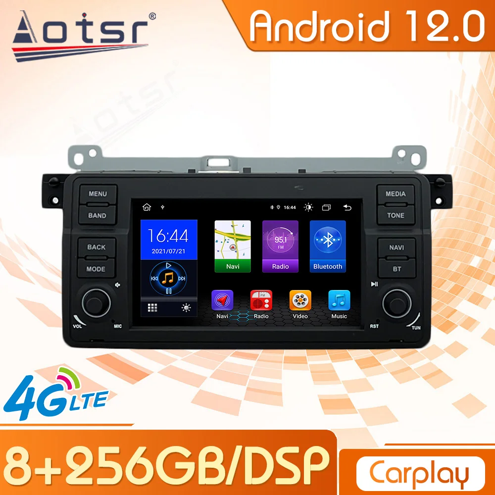 7 Inch Android 12 Car Radio For BMW Serie 3 E46 M3 1998-2006 LTE Receiver GPS Carplay Central Multimedia Player Stereo Head Unit