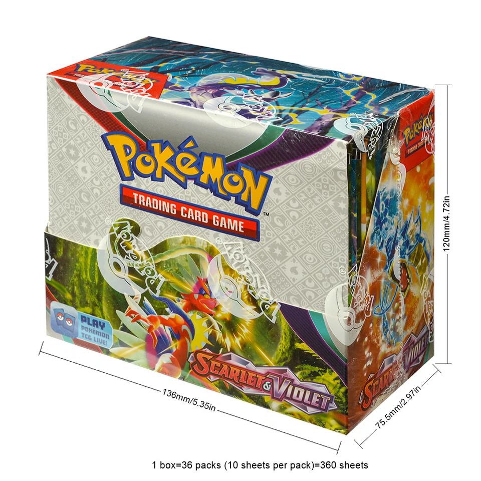 360Pcs English Pokémon TCG: Scarlet Violet Box Pokemon trade card