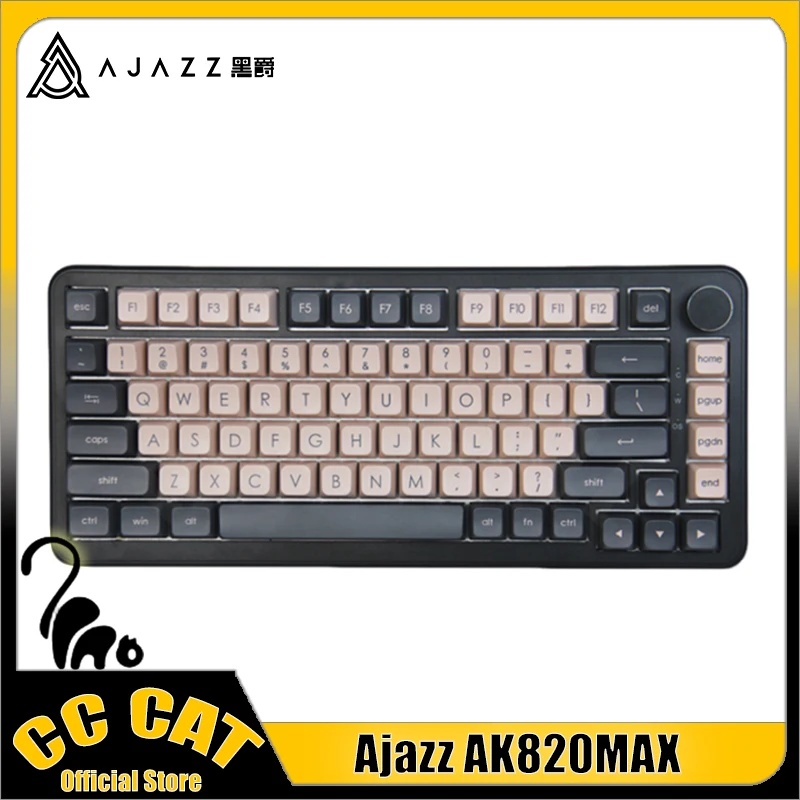 

Ajazz Ak820 Max Keyboard Magnetic Switch Wired/3 Mode Rgb 4000mah Custom Hot Swap Mechanical Keyboards For Gamer Accessory Gift