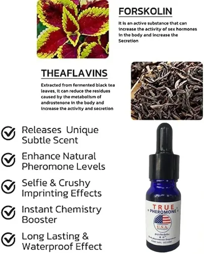 Imagen 2 del producto Aceite esencial de feromonas fuerte, etrostenona esencial para el cuerpo de larga duración, flirteo, feromonas sexualmente estimulantes