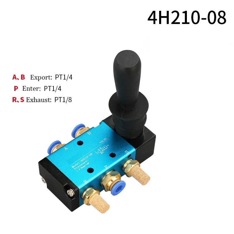 

The New 4H210-08 1/4" 2 Position 5 Port Air Manual Valve Pneumatic Control Valve 5/2 Way Hand Lever Operated Control Valve