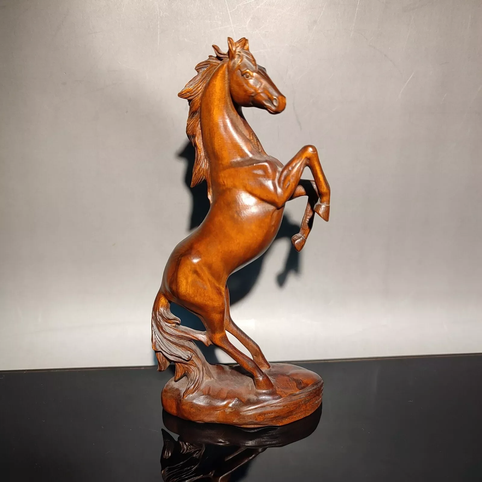 

vintage carved wood wooden horse figurine statue decoration boxwood carving nice