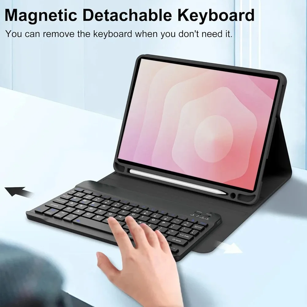 For Samsung Galaxy Tab S11 11 lnch SM-X730 SM-X736B With Backlit Keyboard Detachable Leather Case Cover For Galaxy Tab S11 2025