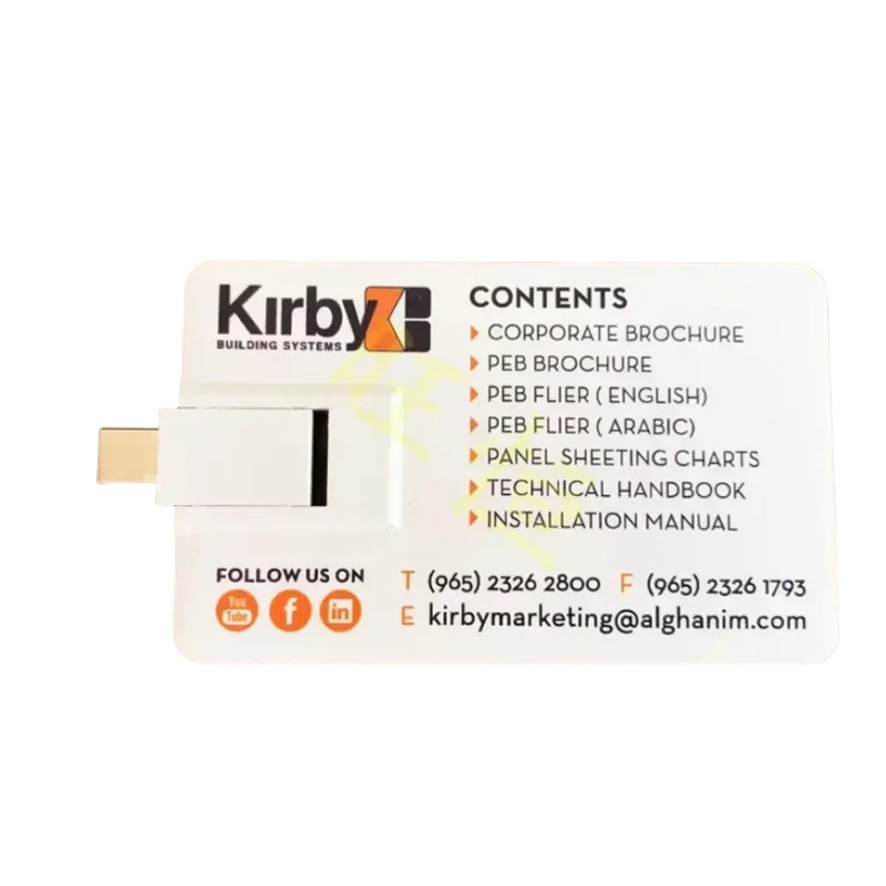 Custom Logo Credit Card USB Flash Drive 4GB drive 2 In1 Type-C Usb Flash Drive For Smart Phones Computer Laptop Car Memory Stick