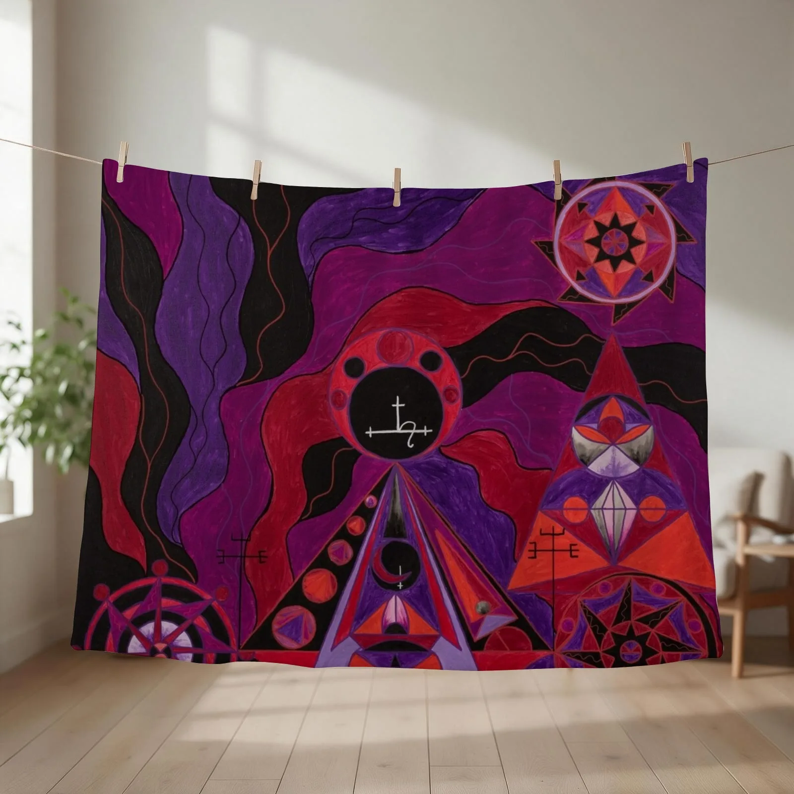 Goddess Lilith Throw Blanket couch cozy soft plush fuzzy picnic outdoor blanket