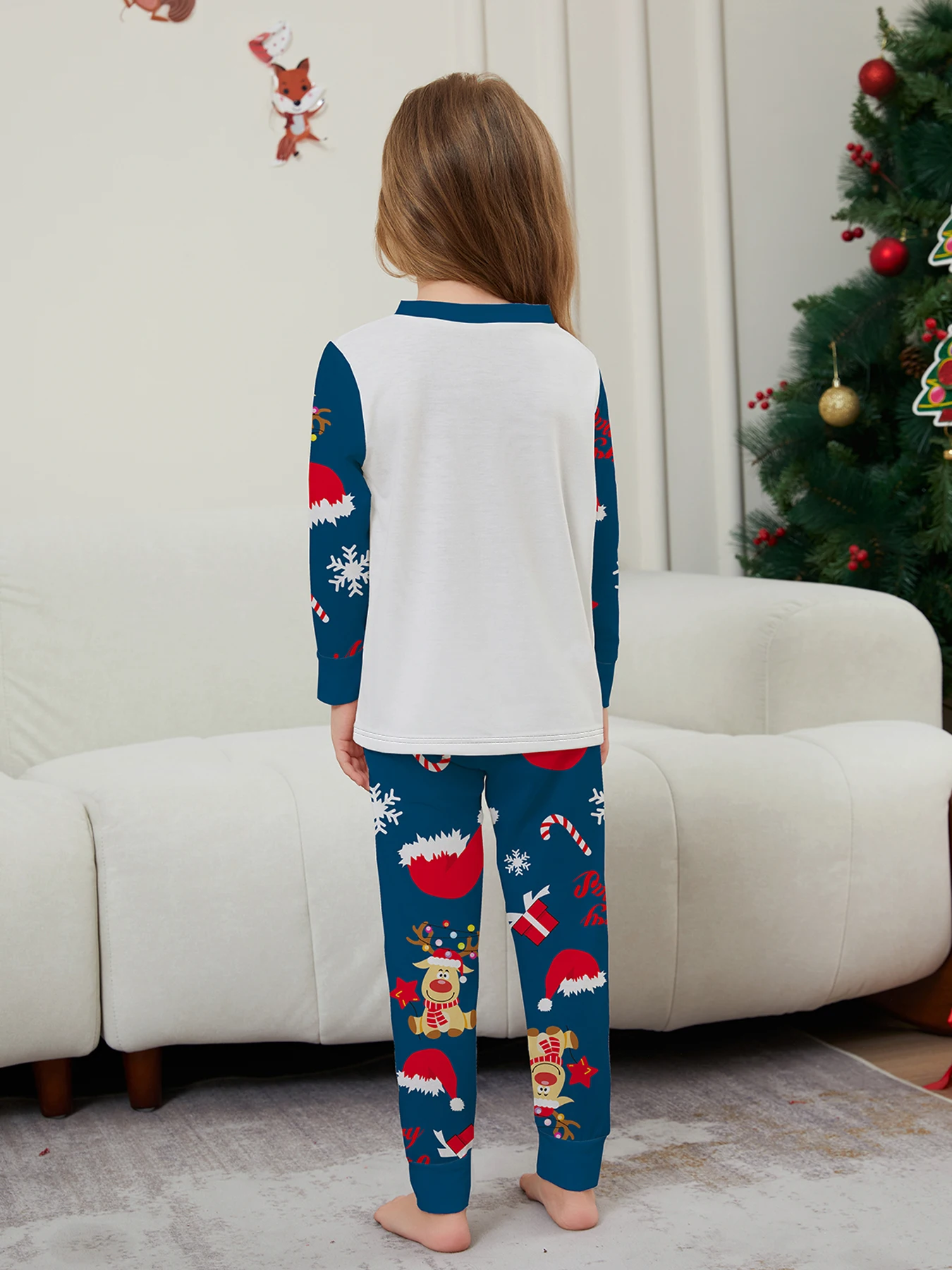 2025 Christmas Family Matching Pajamas Merry Xmas Dear Print Pjs Adult Child Clothes Outfit Set Baby Jumpsuit+Dog Clothes