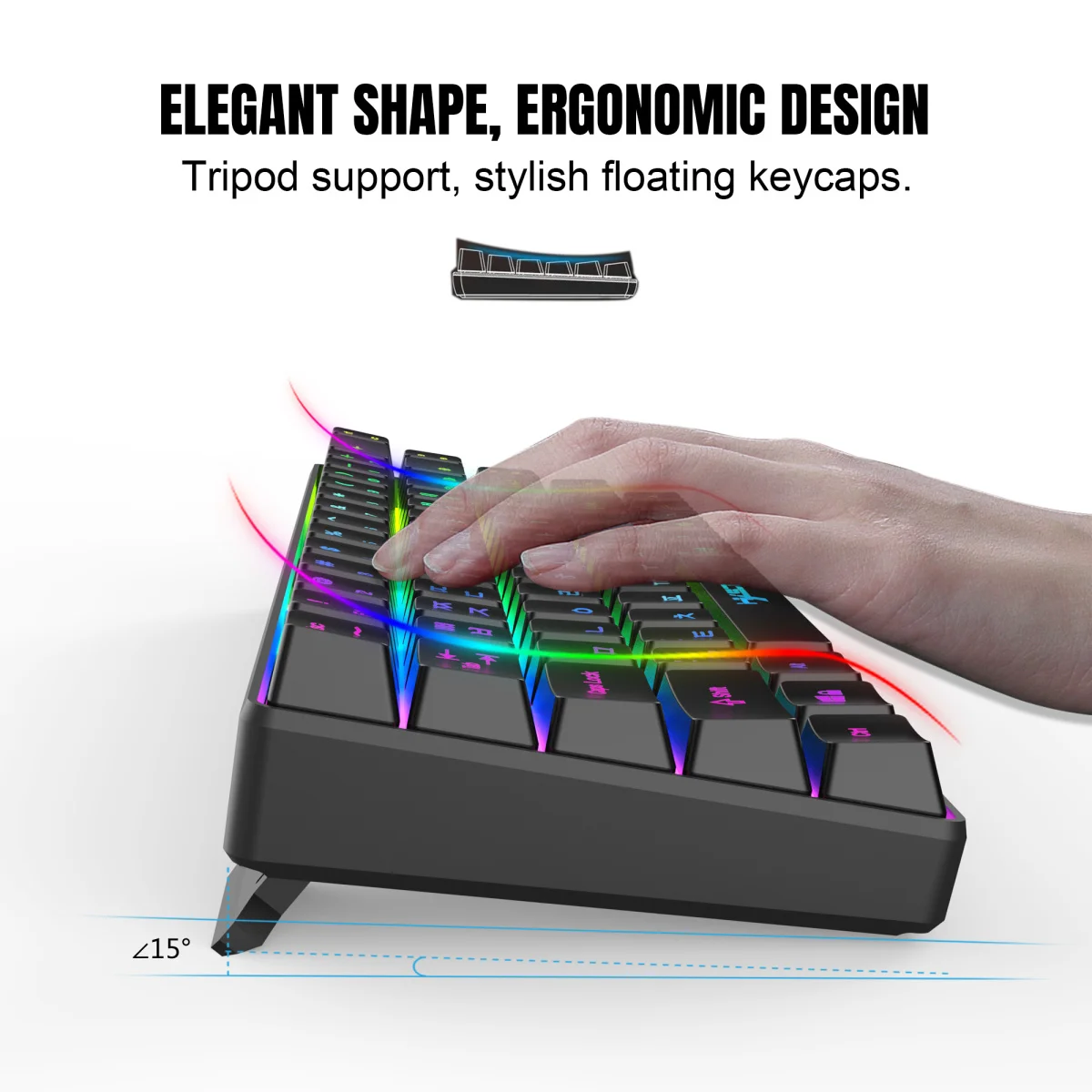 

HXSJ Корейская Проводная клавиатура с RGB-подсветкой