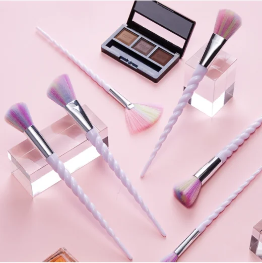 

10 шт. Единорог Макияж Кисти Наборы для перманентного макияжа косметическая пудра Румяна Тени для век Для женщин Красота Блеск Макияж Кисти Инструменты