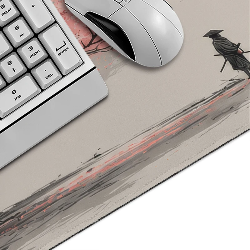 Red Sun Sakura Tree Torii Mouse Pad Gaming printon demand Custom New Mousepad XXL Playmat Non-Slip Office Soft