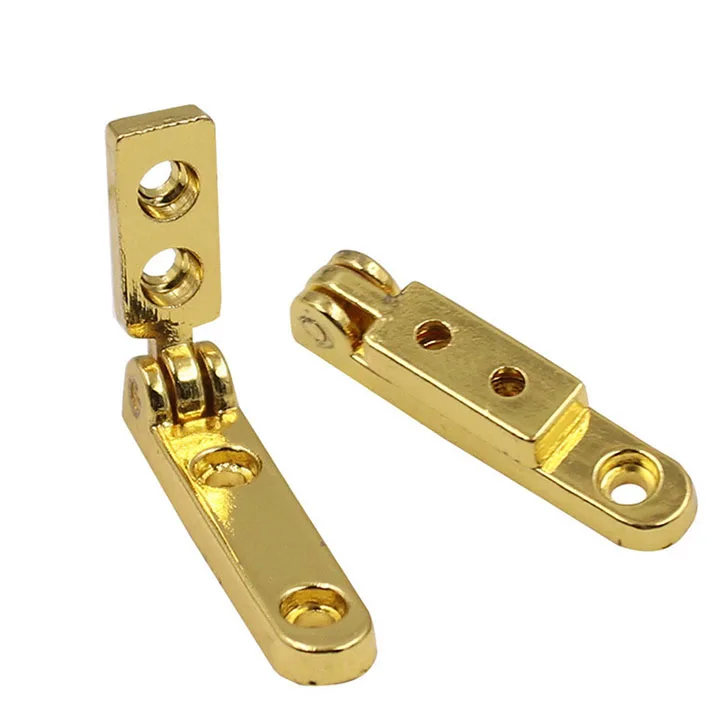 2pcs 90 Degree Folding Hinge 30*20*6 mm Zinc Alloy Wooden Jewelry Box Gift Wine Case Chest Furniture Support Spring Hinges Gold