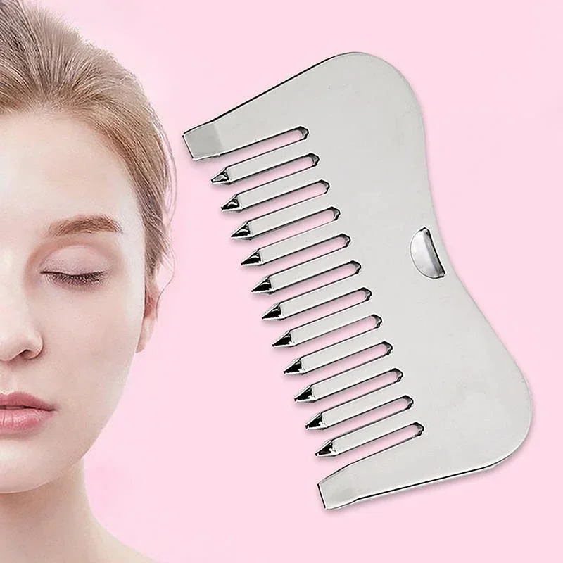 

Gua Sha Stainless Steel Massager Comb for Face Massage Scraper Facial Skin Care Head Massage Comb Beauty Skincare Scraping Comb