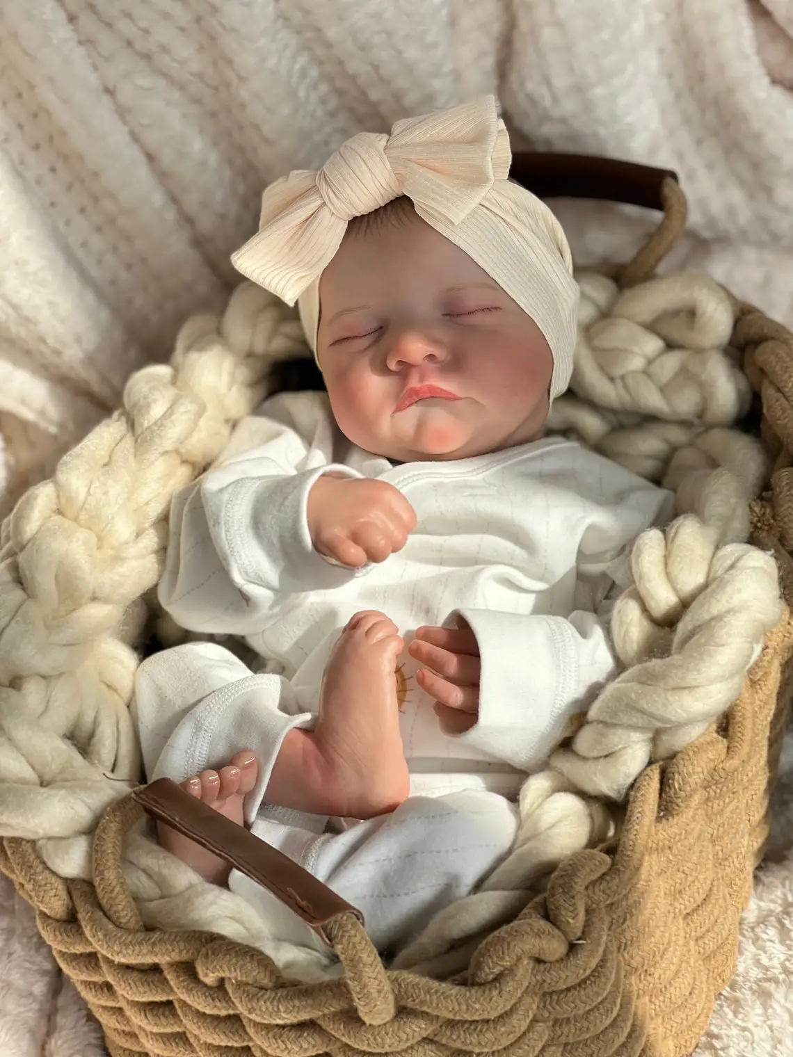 NPK 19 Inches Levi Reborn Baby Realistic Soft Body Alive Bebe Newborn Finished Hair-painted Doll Children Girls Gift Dolls