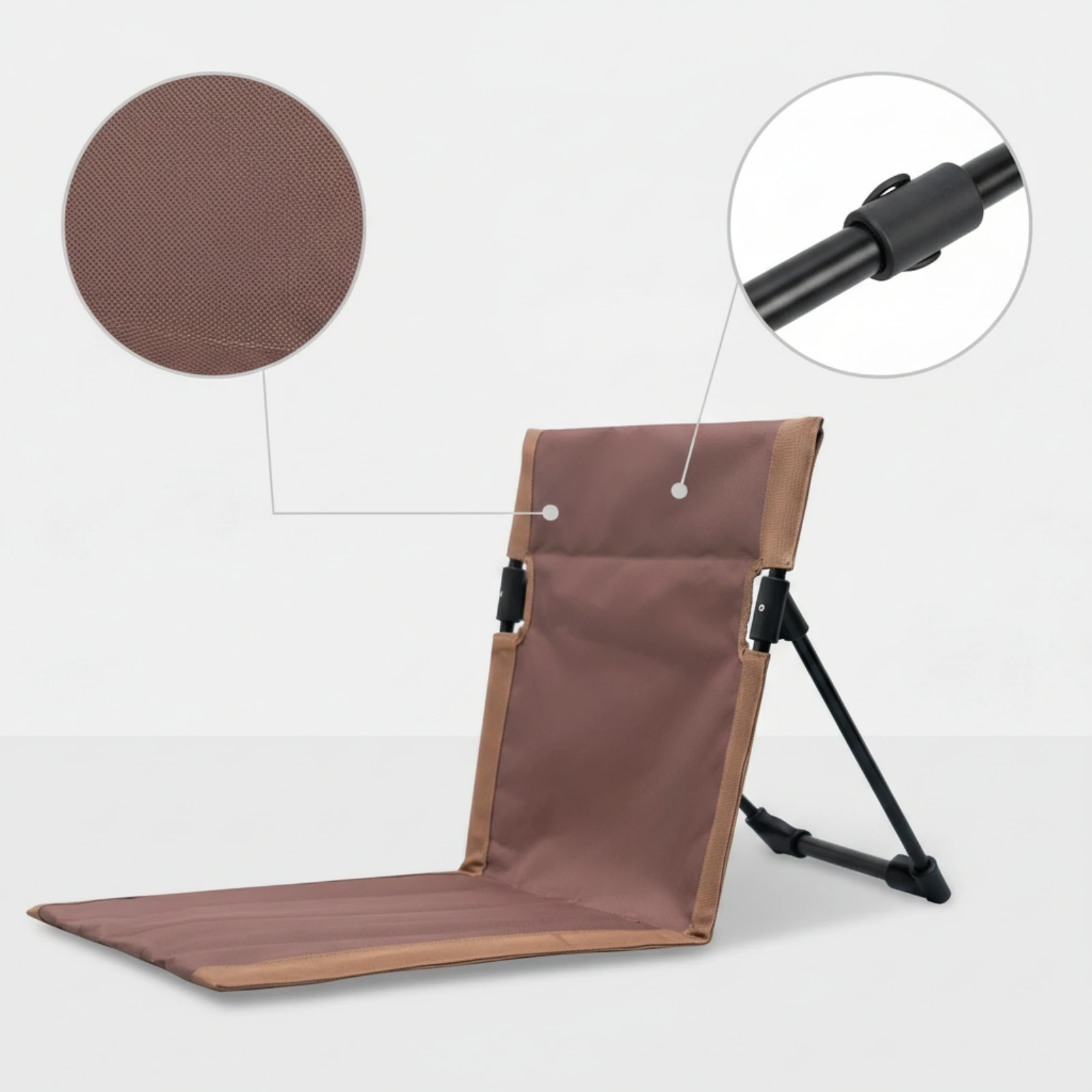 Folding Lounge Chair with Storage Bag Lightweight Portable Floor Chair Foldable Low-to-the-Ground for Campers, Camping, Beach