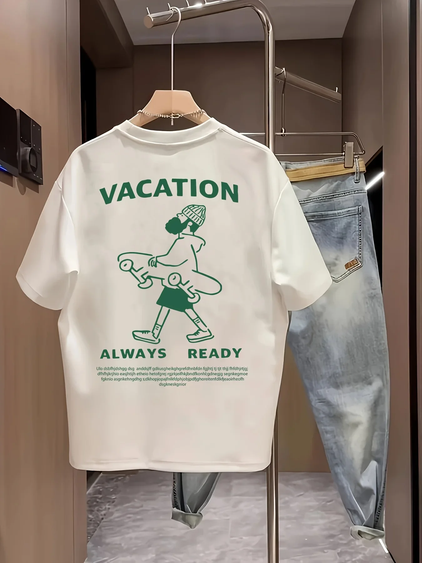Men's 100% Cotton T-shirt VACATION 