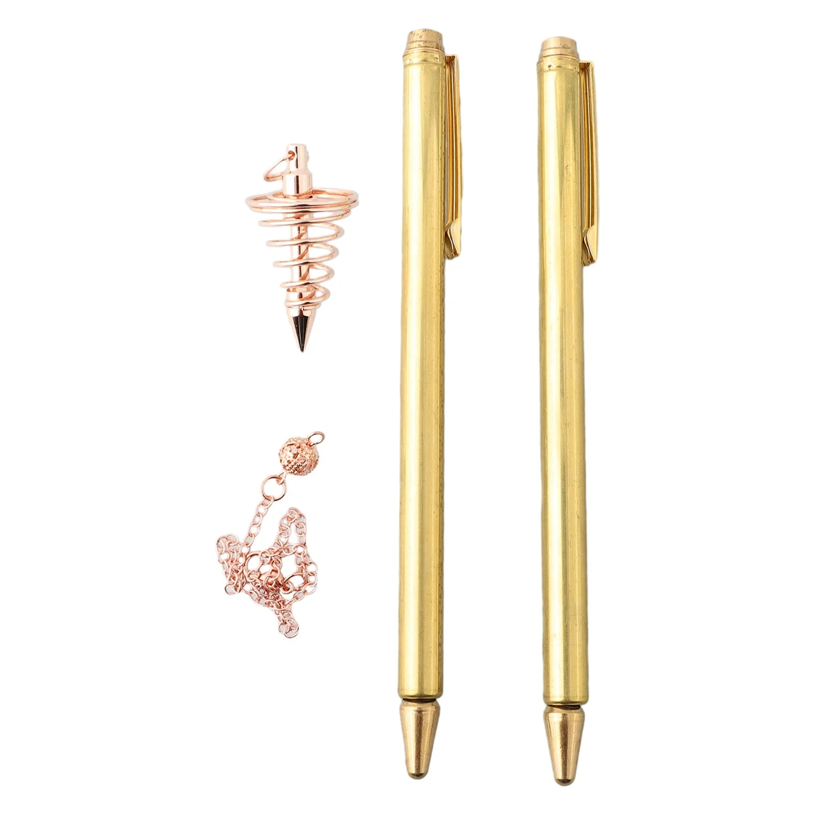 99.9% Copper Detector Rod Metal Rod+Pendulum Pendant For Treasure Hunting Tools Hand Tools Power Tools Accessories