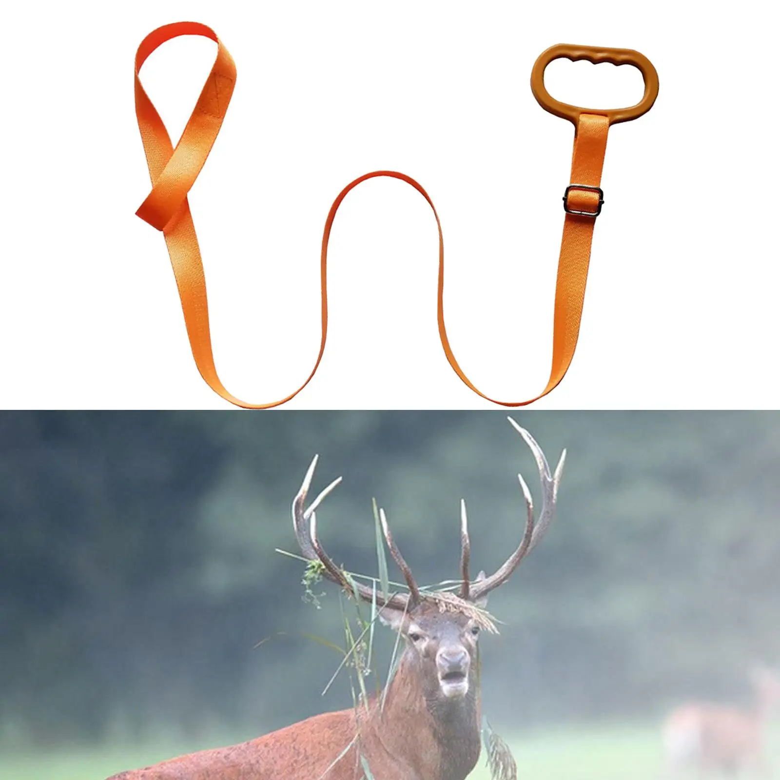 Deer Drag Harness Durable Hunting Deer Belt With Handle Portable Puller Dragging Pull Rope Multipurpose Band for Outdoor Farm