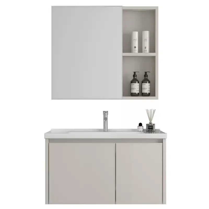 

Simple Bathroom Cabinet Bathroom Sink Cabinet with Drawer Light Emitting Diode Mirror Cabinet
