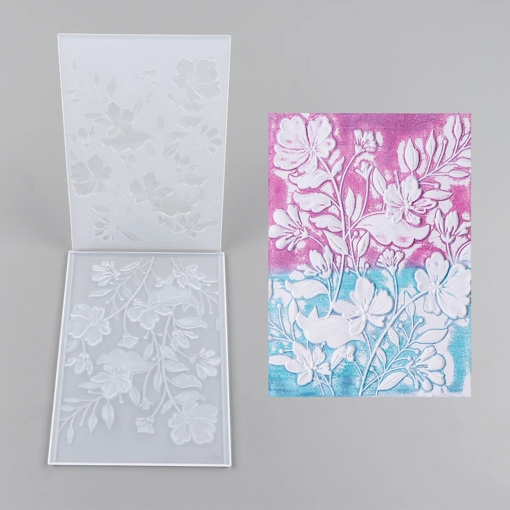 

6.3*4.5 Inch 3D Embossing Folder Beautiful Flowers for Diy Scrapbooking Adding Textured Paper Card Making Stencil 2024 New