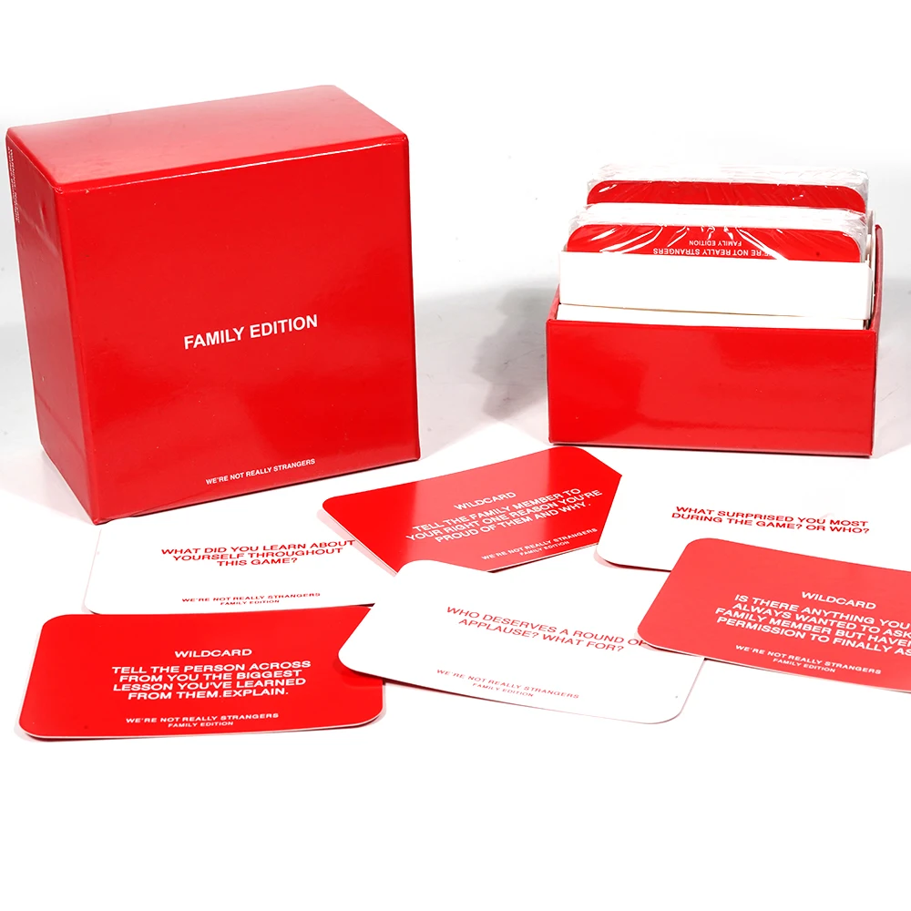 150 Conversation Cards We\'Re Not Really Strangers Family Edition Card Game Fun Family Party Card Game For Game Night