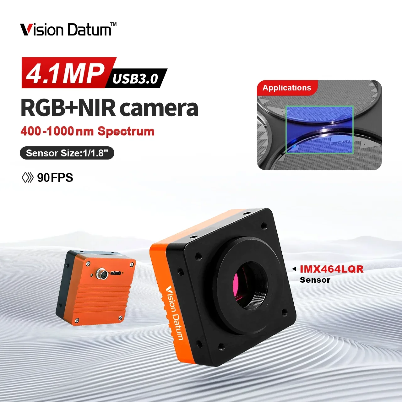 1920x1080 120.3fps IMX462 RGB+NIR 400-1100nm USB3.0 VIS NIR Camera for Quality Control