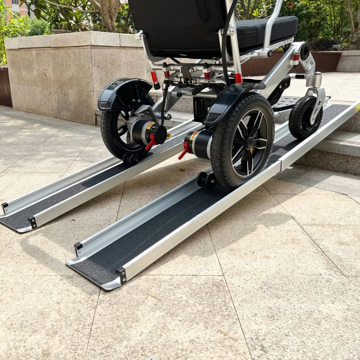 Portable Multifunctional Retractable Barrier-free Electric Vehicle Slope Climbing Board, Wheelchair Ramp