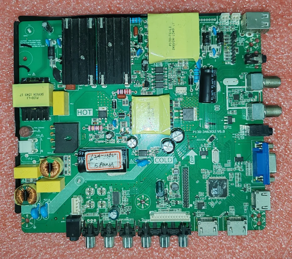 

P130-3463GU V6.0 Three in one TV motherboard, physical photo, tested well, 130V 580mA 80W