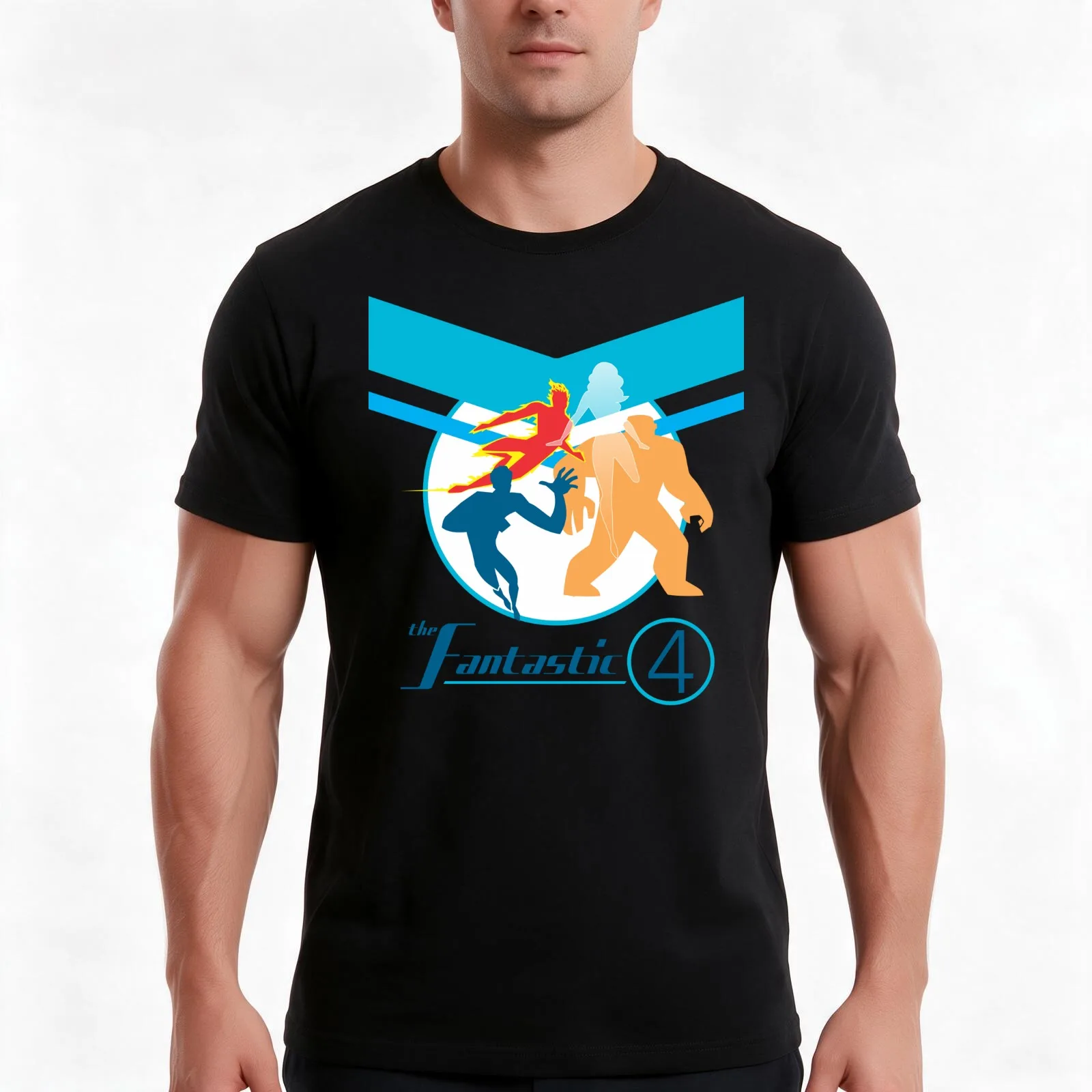 CLASSIC HEROES - FANTASTIC FABULOUS AMAZING 4 FOUR T-Shirt Summer Casual Cotton Tee Oversized Streetwear Tops 100% Cotton