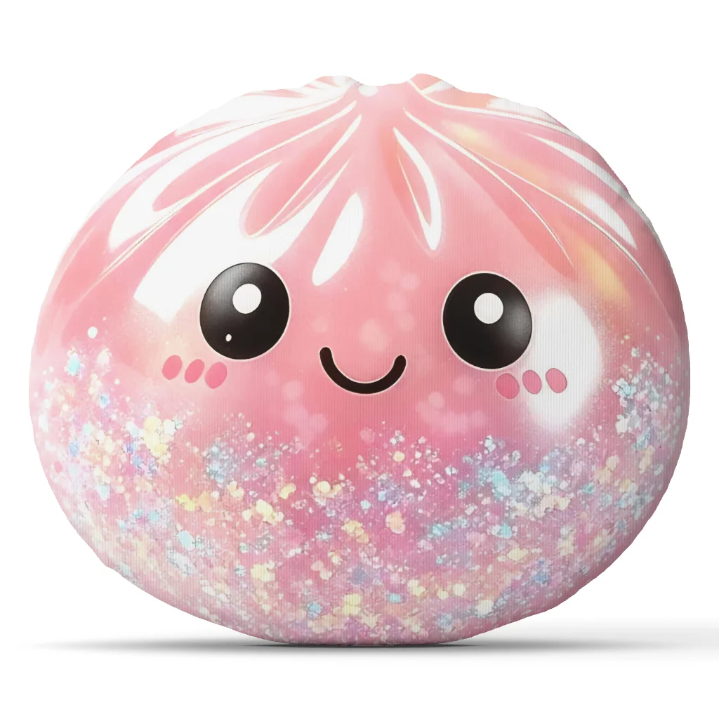Squishy Dumpling Shaped Stuffed Throw Pillow Cute Kawaii Sea Animal Cushion for Bedroom Sofa Home Decor Living Room Ocean Theme