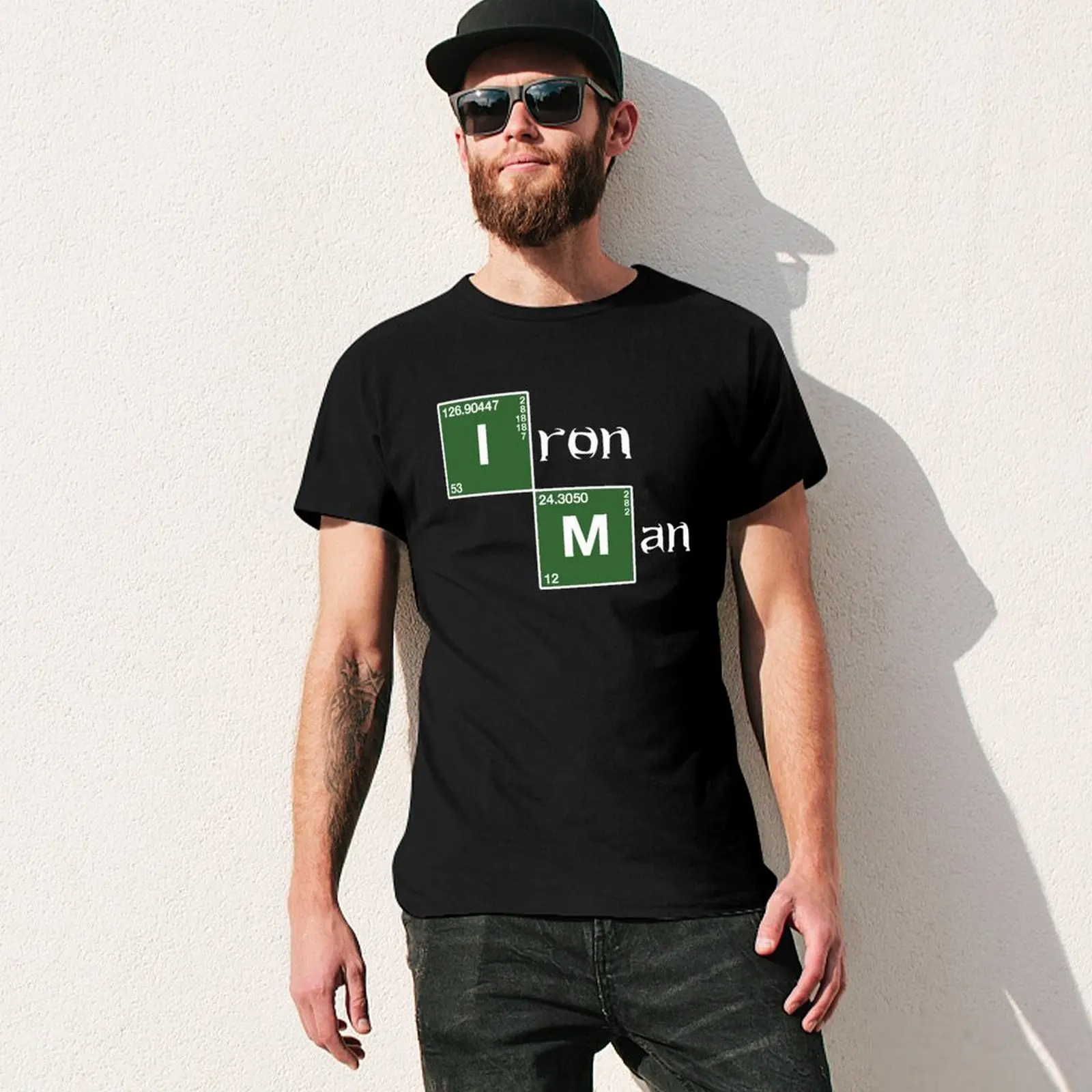 Periodic Table of Elements Iran Man T-Shirt  Awesome T Shirts O Neck Novelty Tee Shirt Beach Men Custom Tees Plus Size 6XL