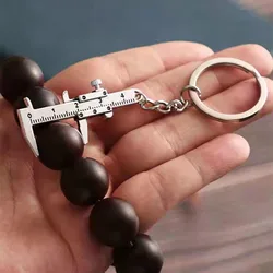 New Fashion Car Key Mini Vernier Caliper Portable 0-40mm keychain Measuring Gauging Tools Car Turbo key Chain Ring Ruler Caliper