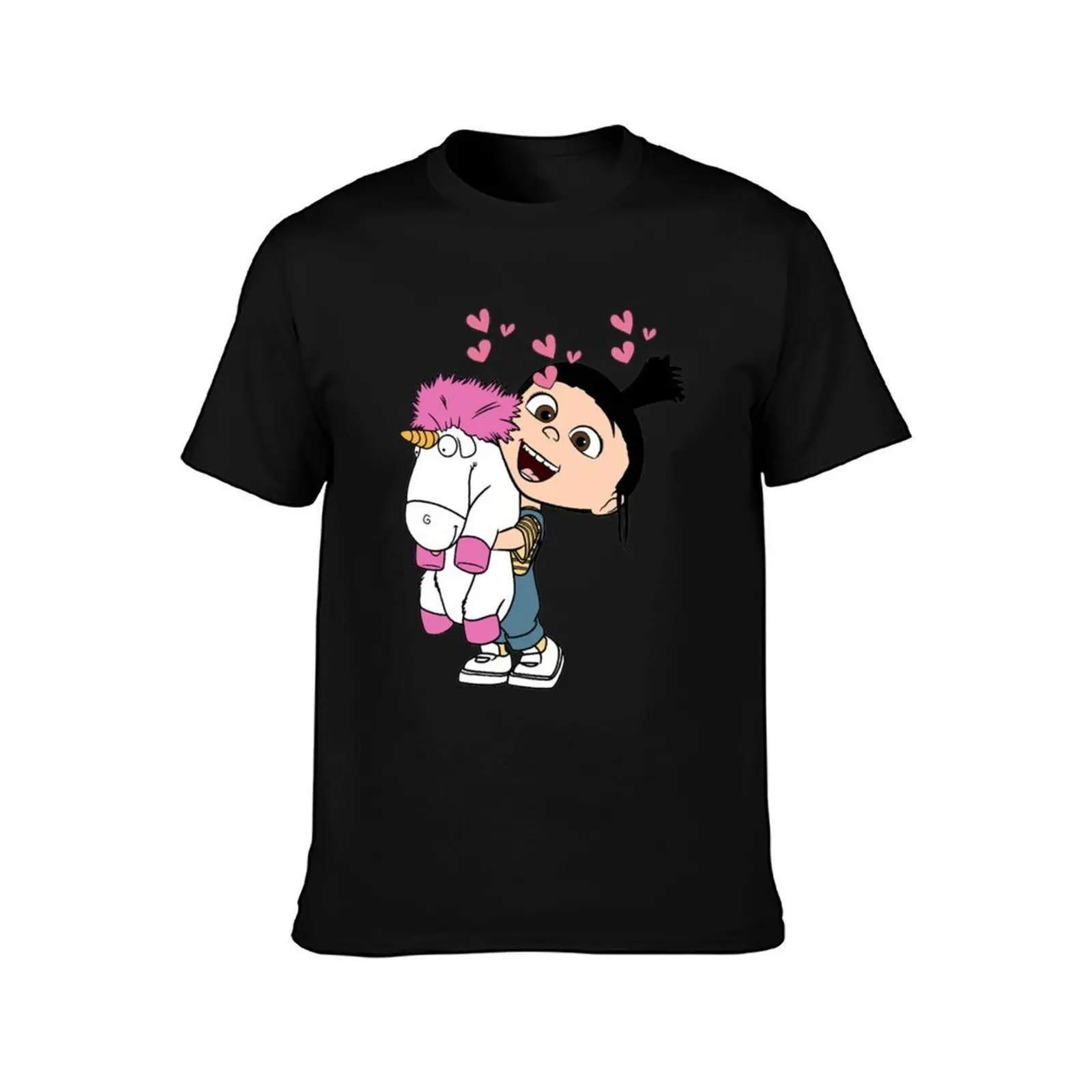 agnes and her unicorn T-Shirt Work Short Sleeve Cotton Top