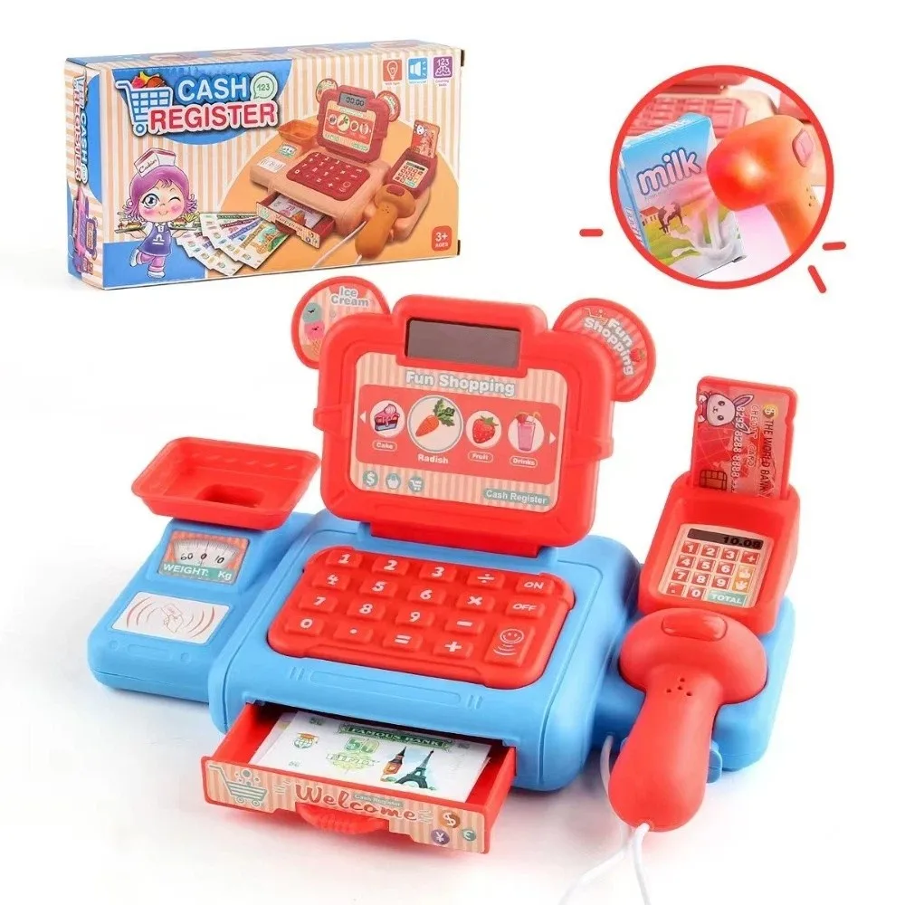 Lighting Supermarket Cash Register Role Play Play House Supermarket Cashier Cashier Convenience Store Simulation Cash Register