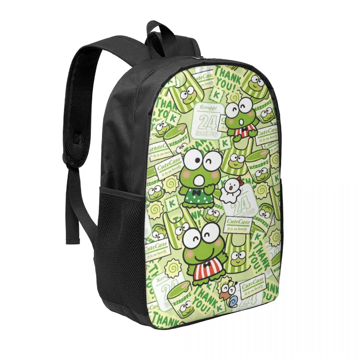 Custom Kerokero Keroppi Cute Laptop Backpack Women Men Casual Bookbag for College School Students Bag