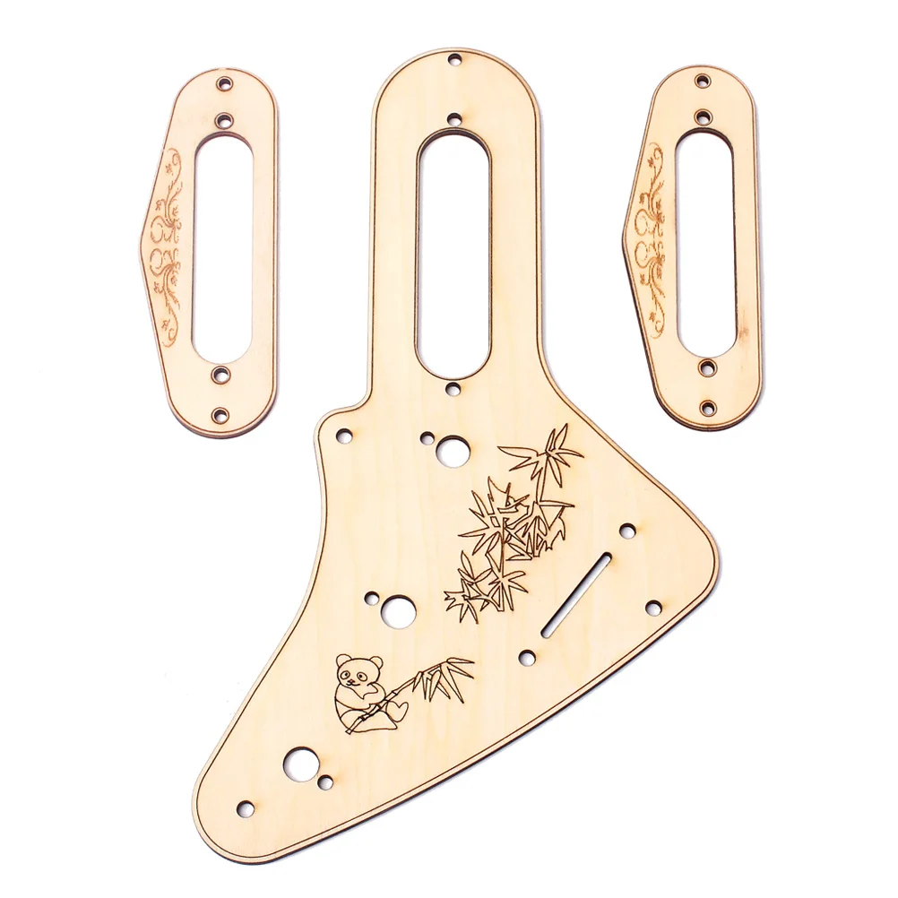 Pickguard لاقط الإطار مجموعة الخشب تحميل هامبوكر ل St Gb404 خمر نمط لتقوم بها بنفسك استبدال أجزاء الغيتار