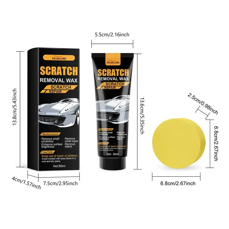 Professional 60ml Auto Paint Scratch Remover Quik Solvent Paint Restorer Effective Car Scratch Eraser For Vehicle Exterior Care